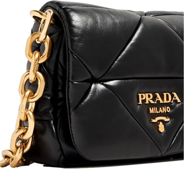 Prada Quilted Nappa Leather shoulder bag black thumbnail 2